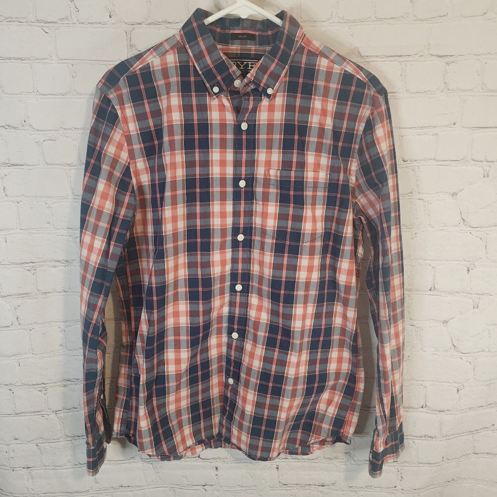 Men's Rye "Slim" longsleeve button-down shirt, size Medium